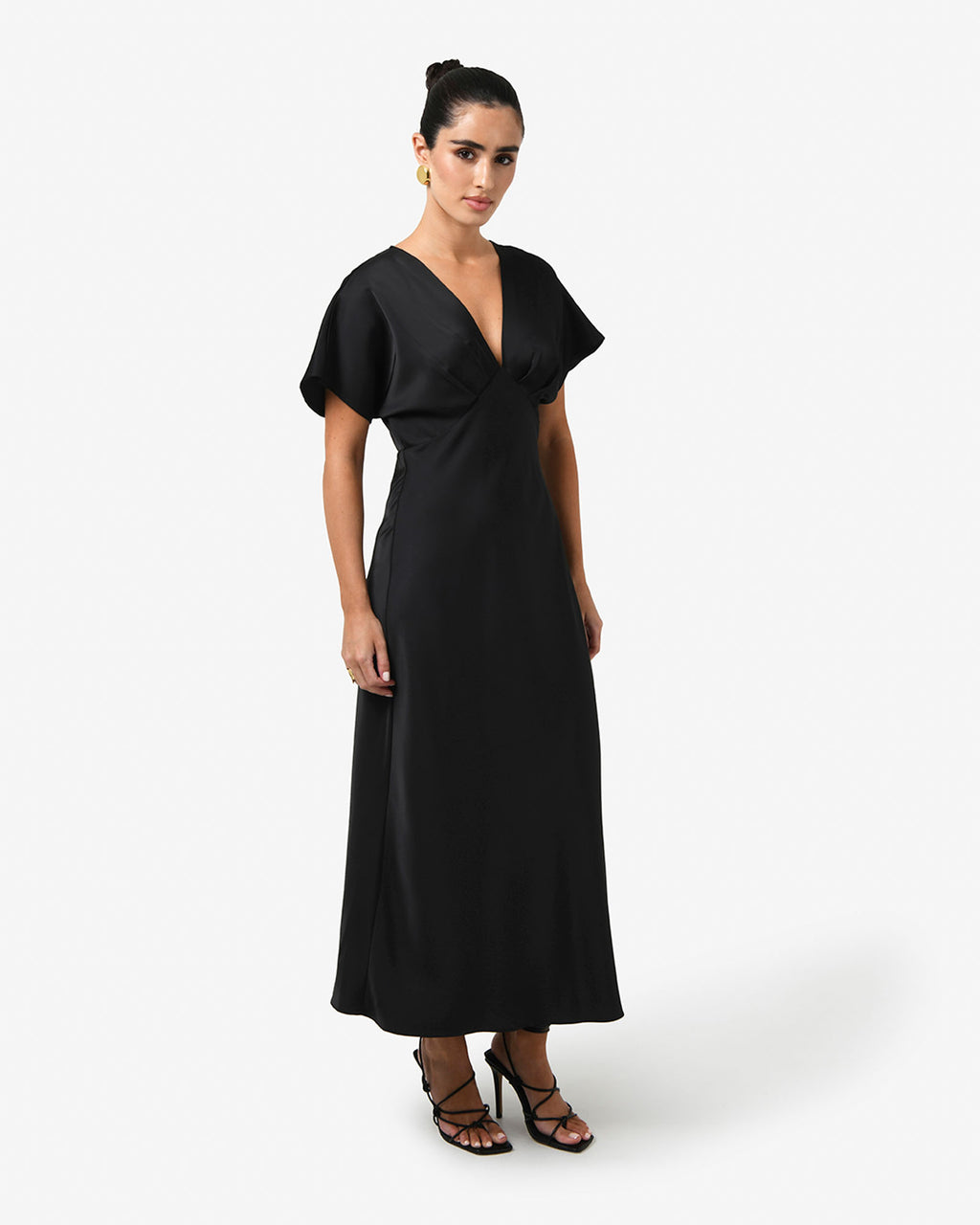 Catalina V-Neck Satin Dress