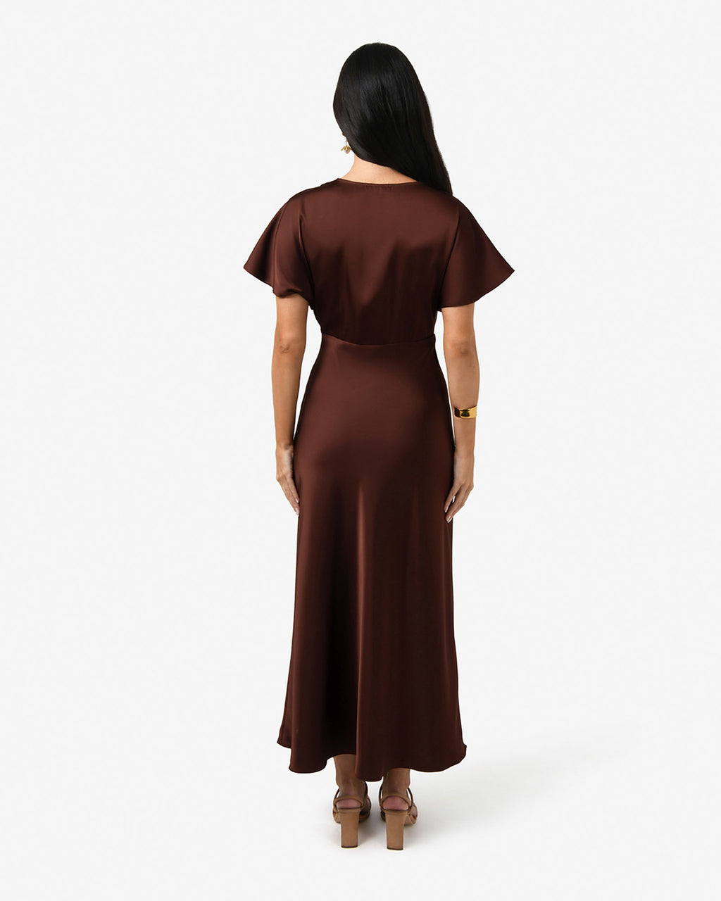 Catalina V-Neck Satin Dress