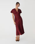 Catalina V-Neck Satin Dress