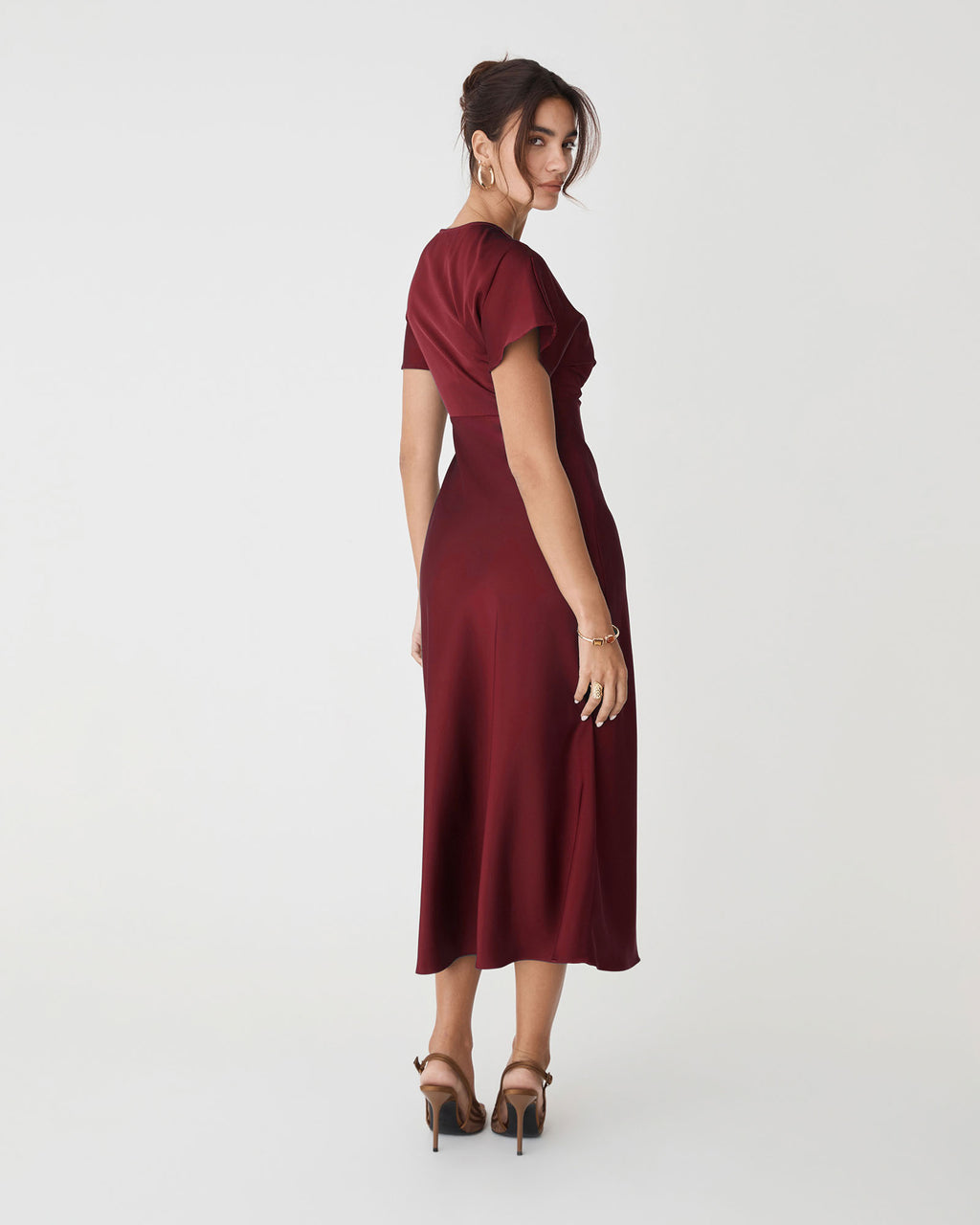Catalina V-Neck Satin Dress