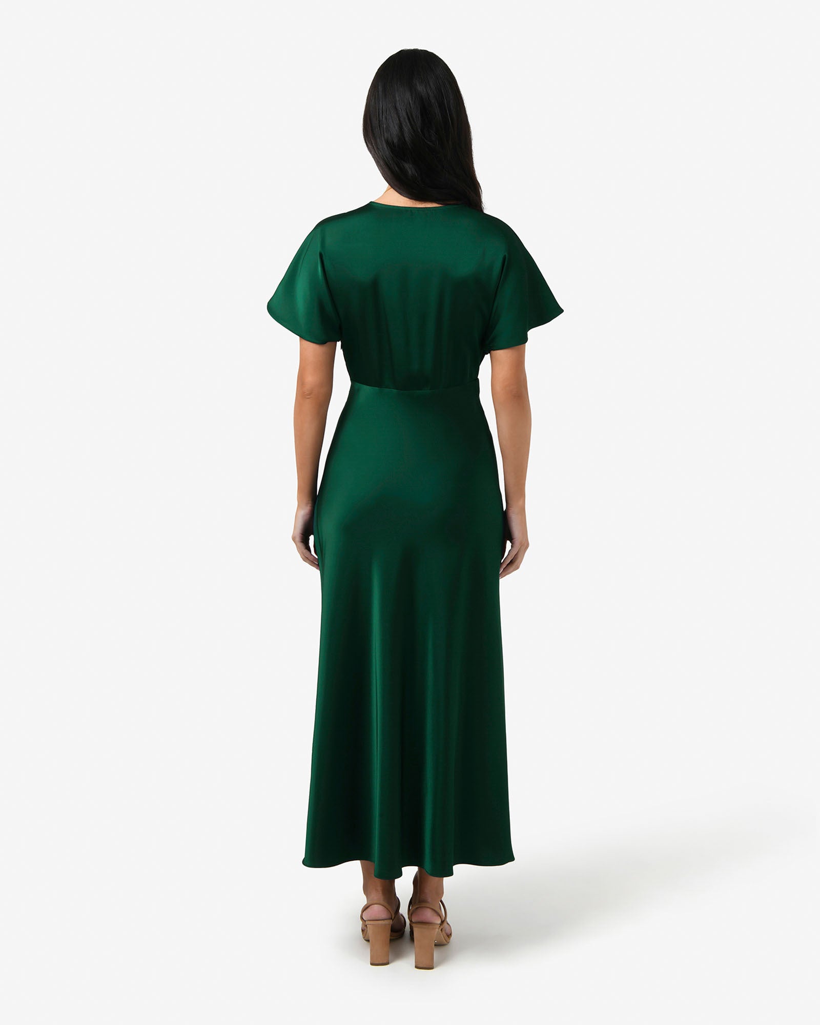 Catalina V-Neck Satin Dress