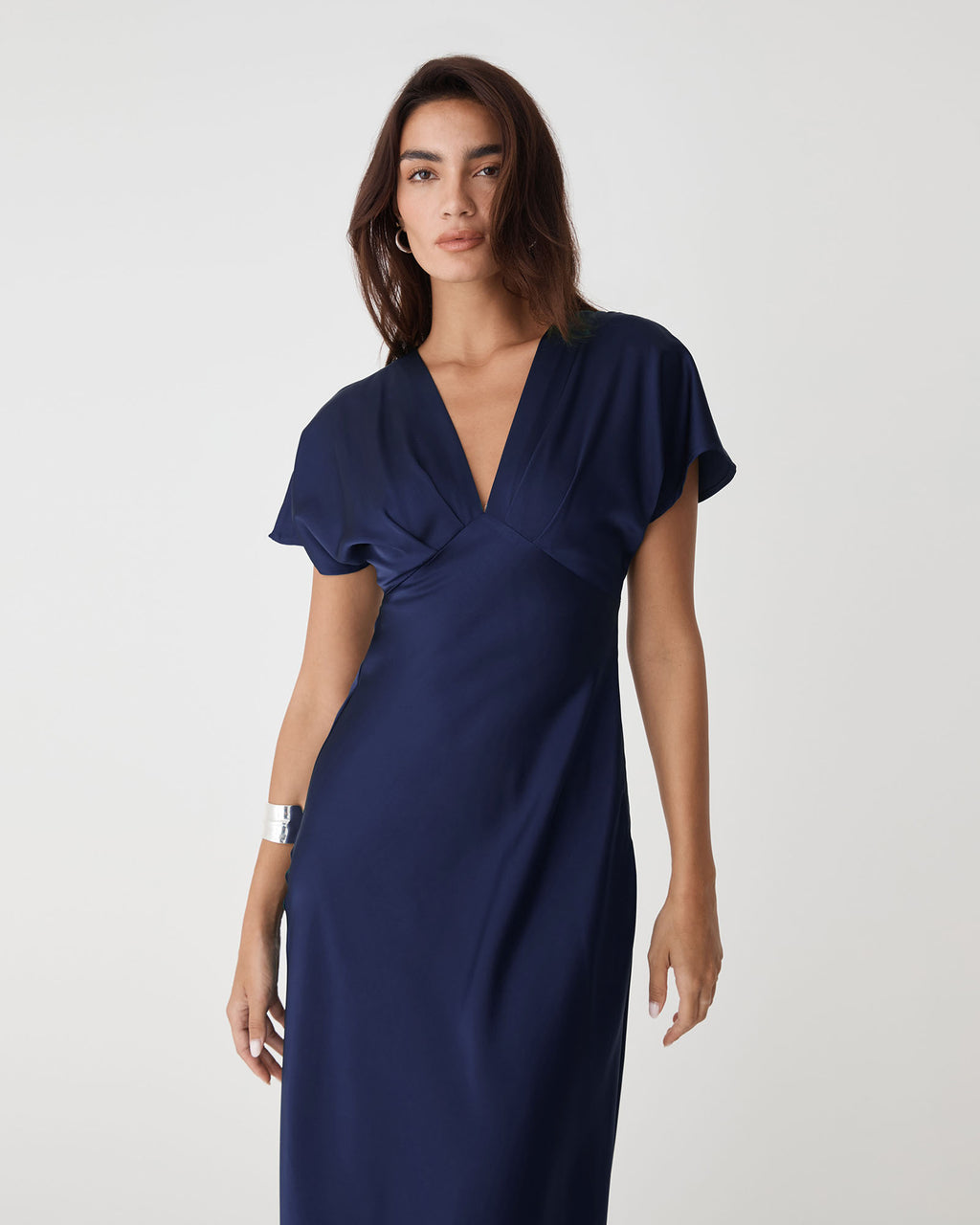 Catalina V-Neck Satin Dress