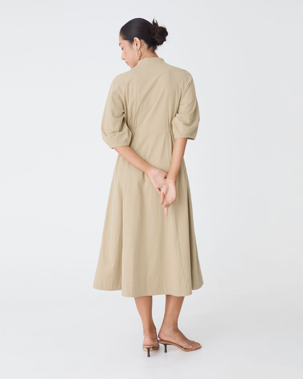 Lyn Lantern Sleeve Shirt Dress
