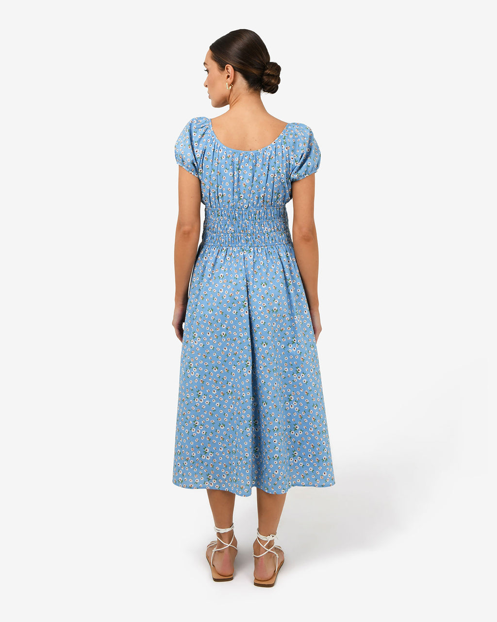 Alisa Shirred Midi Dress