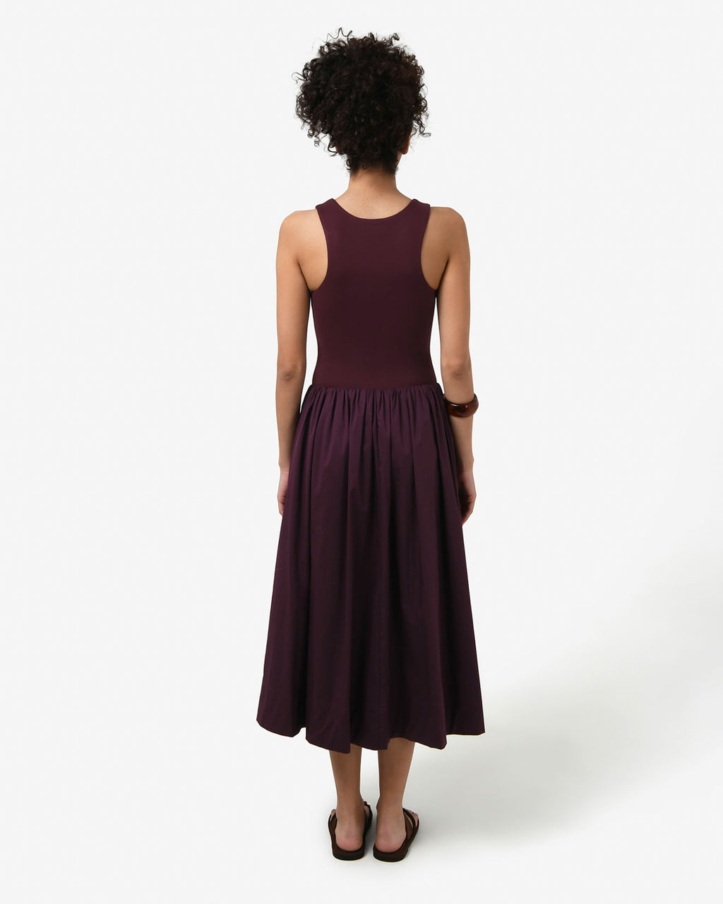 Soho Knit & Poplin Midi Dress