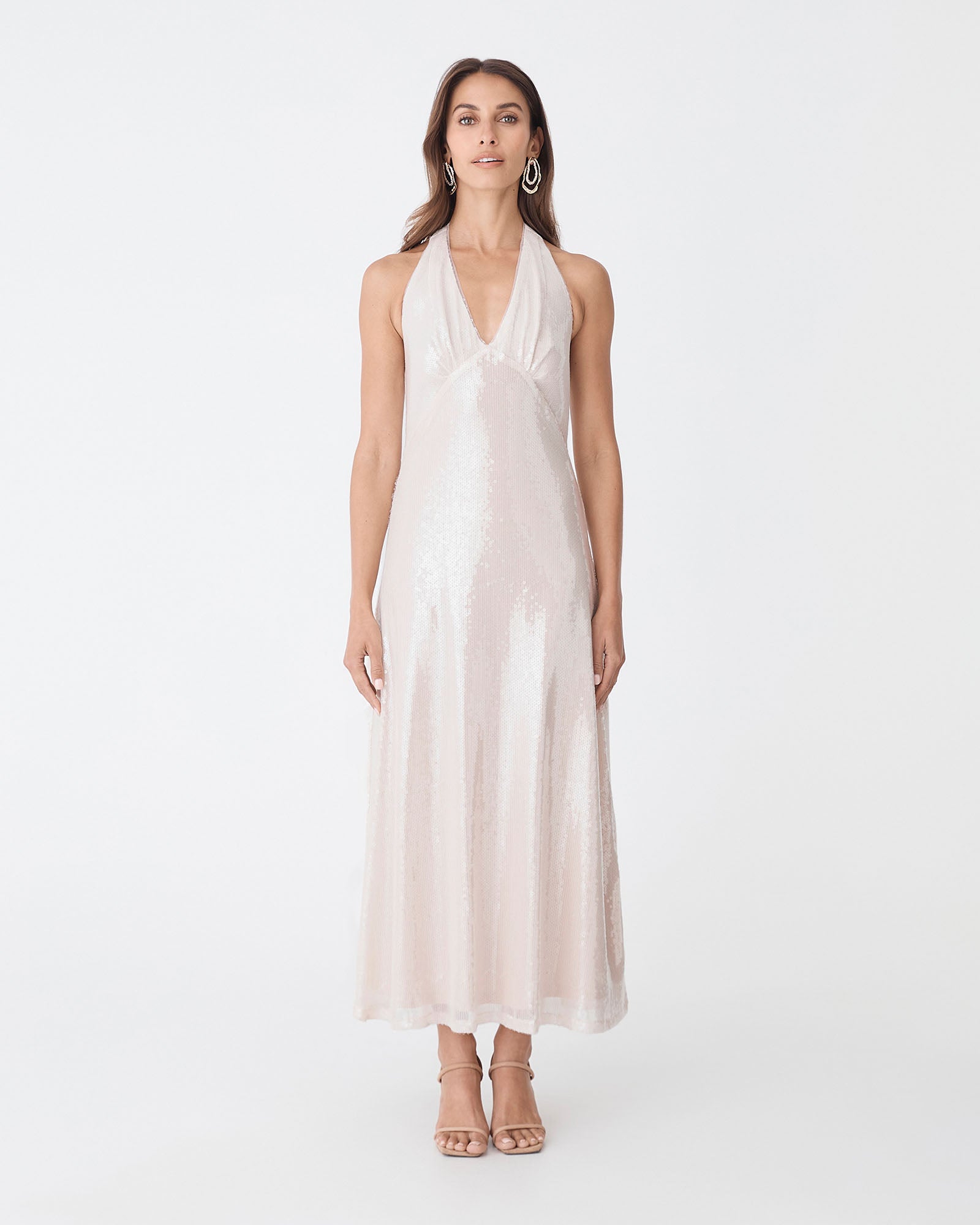 Ariana Sequin Halter Dress