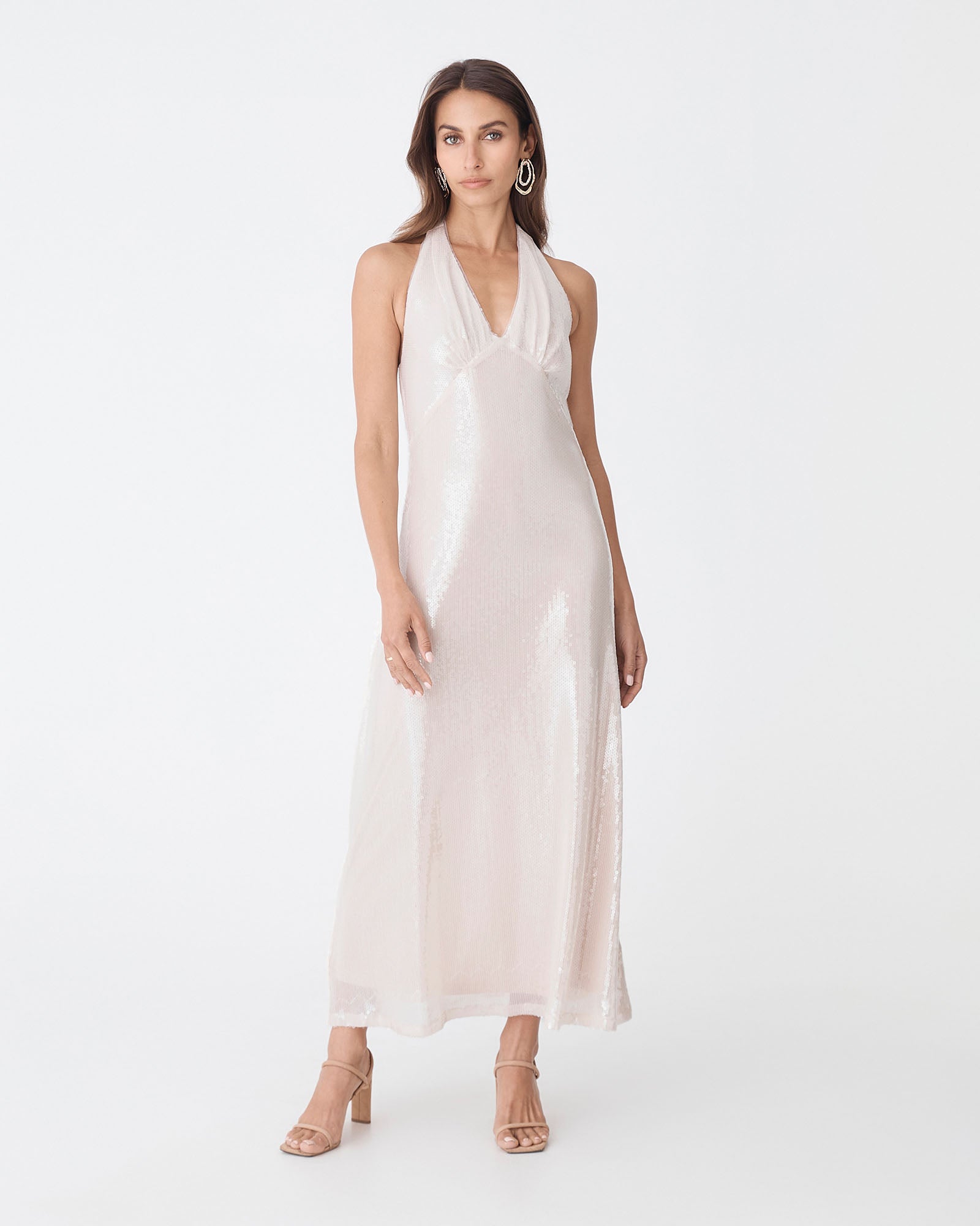 Ariana Sequin Halter Dress
