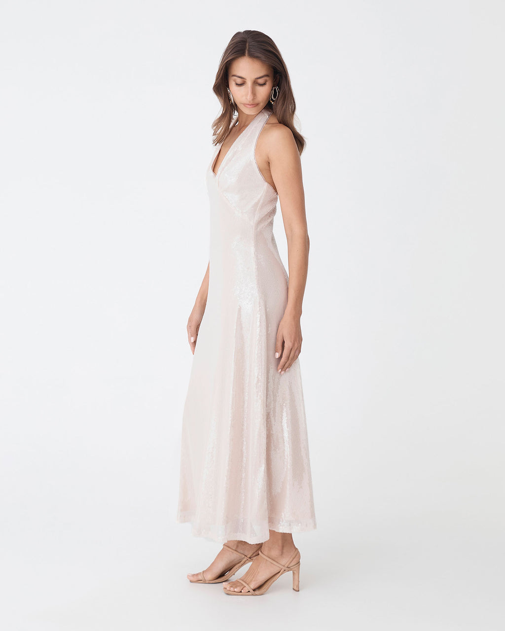 Ariana Sequin Halter Dress