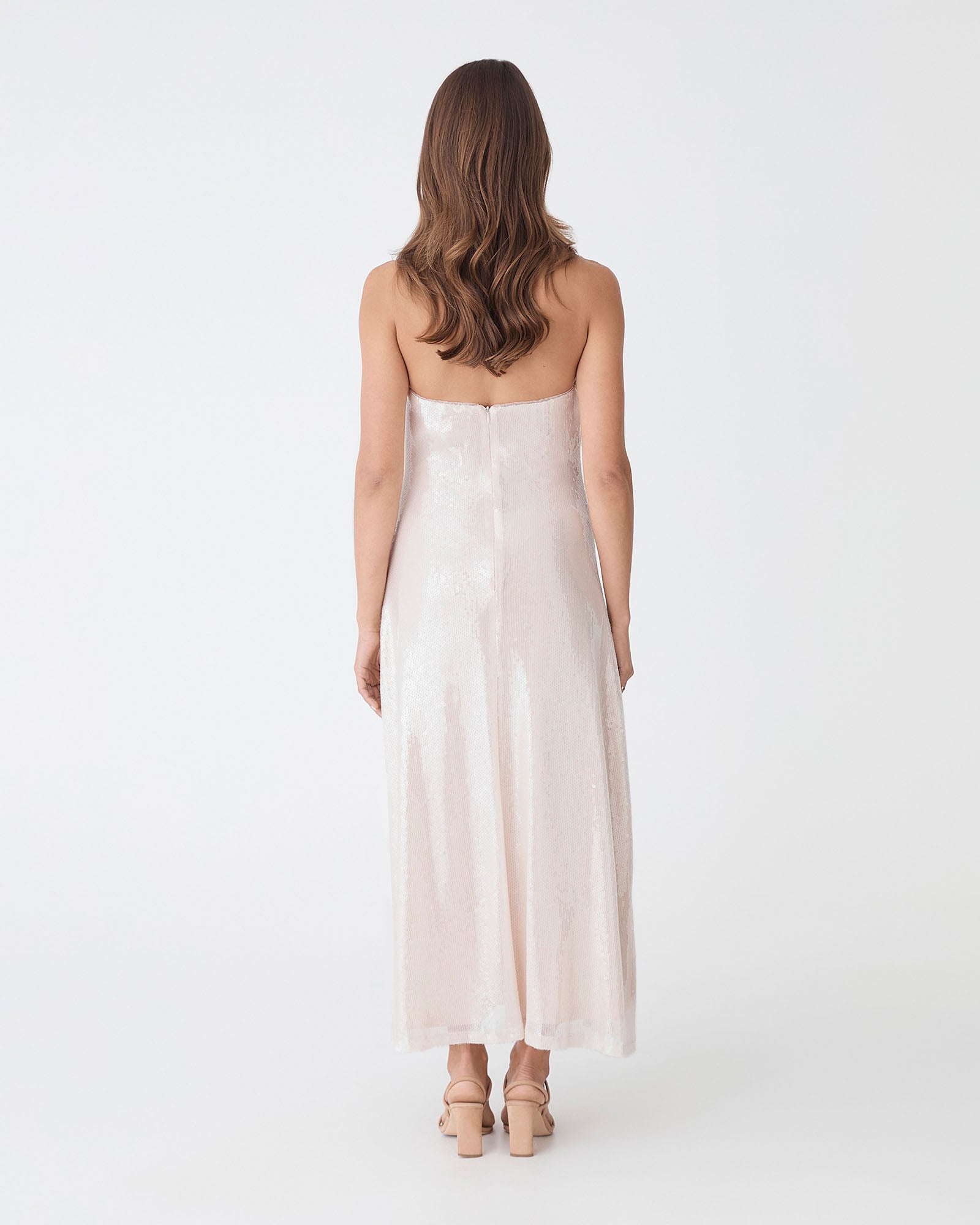 Ariana Sequin Halter Dress