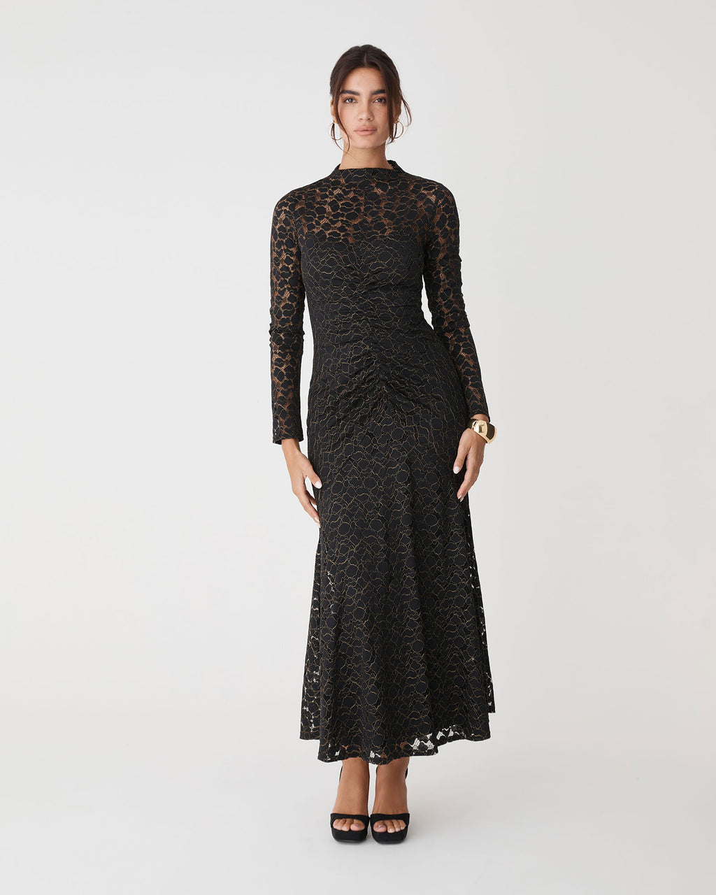 Romy Lace Ruched Dress