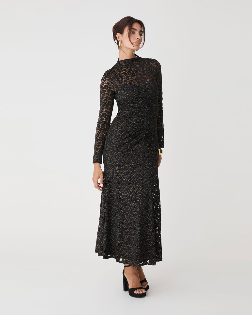 Romy Lace Ruched Dress