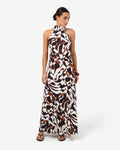 Hazel Printed Halter Dress