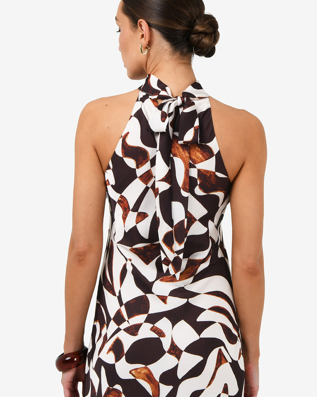 Hazel Printed Halter Dress