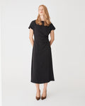 Bianca Side Pleat Midi Dress