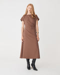 Bianca Side Pleat Midi Dress