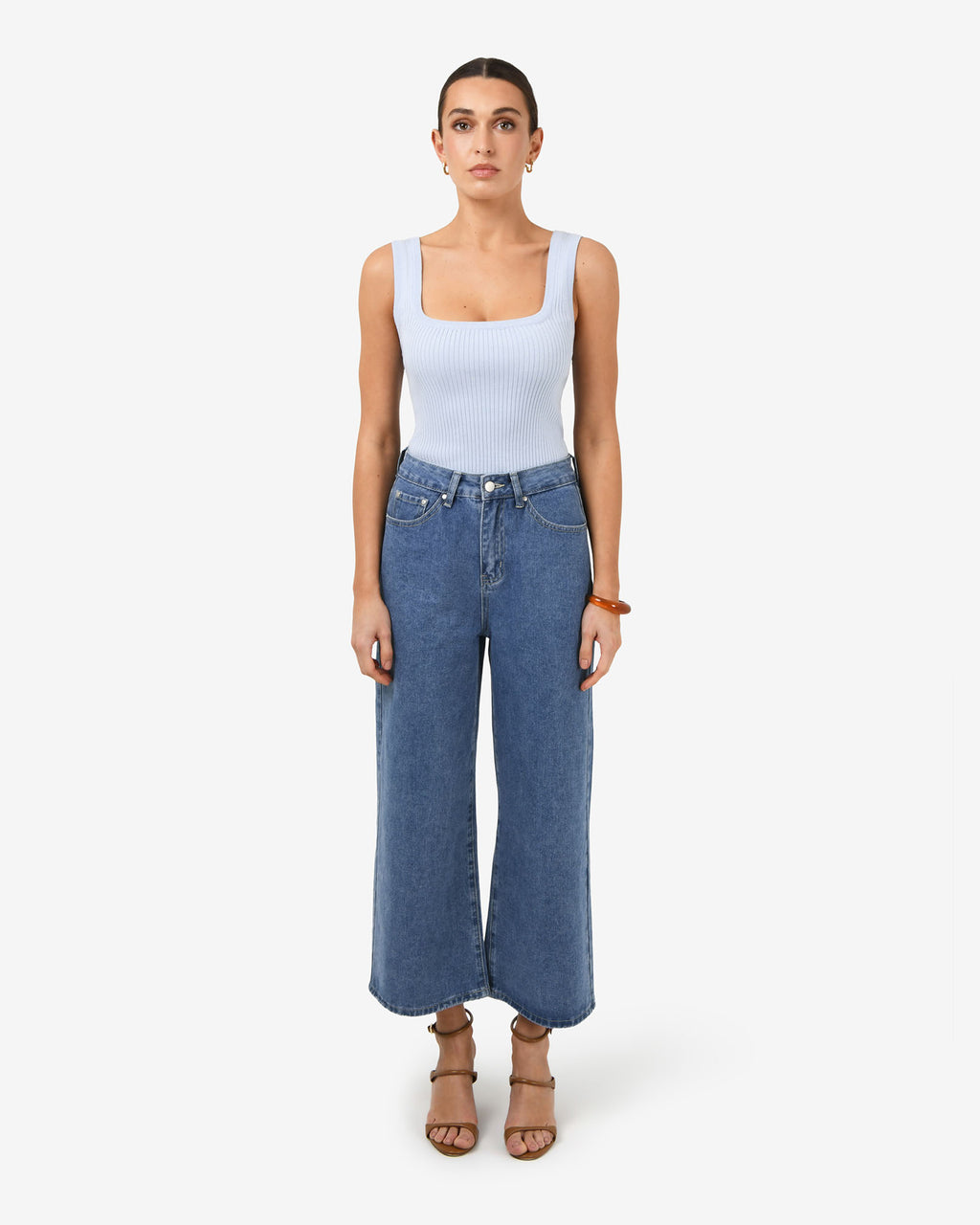 Windsor Cropped Wide Leg Jeans