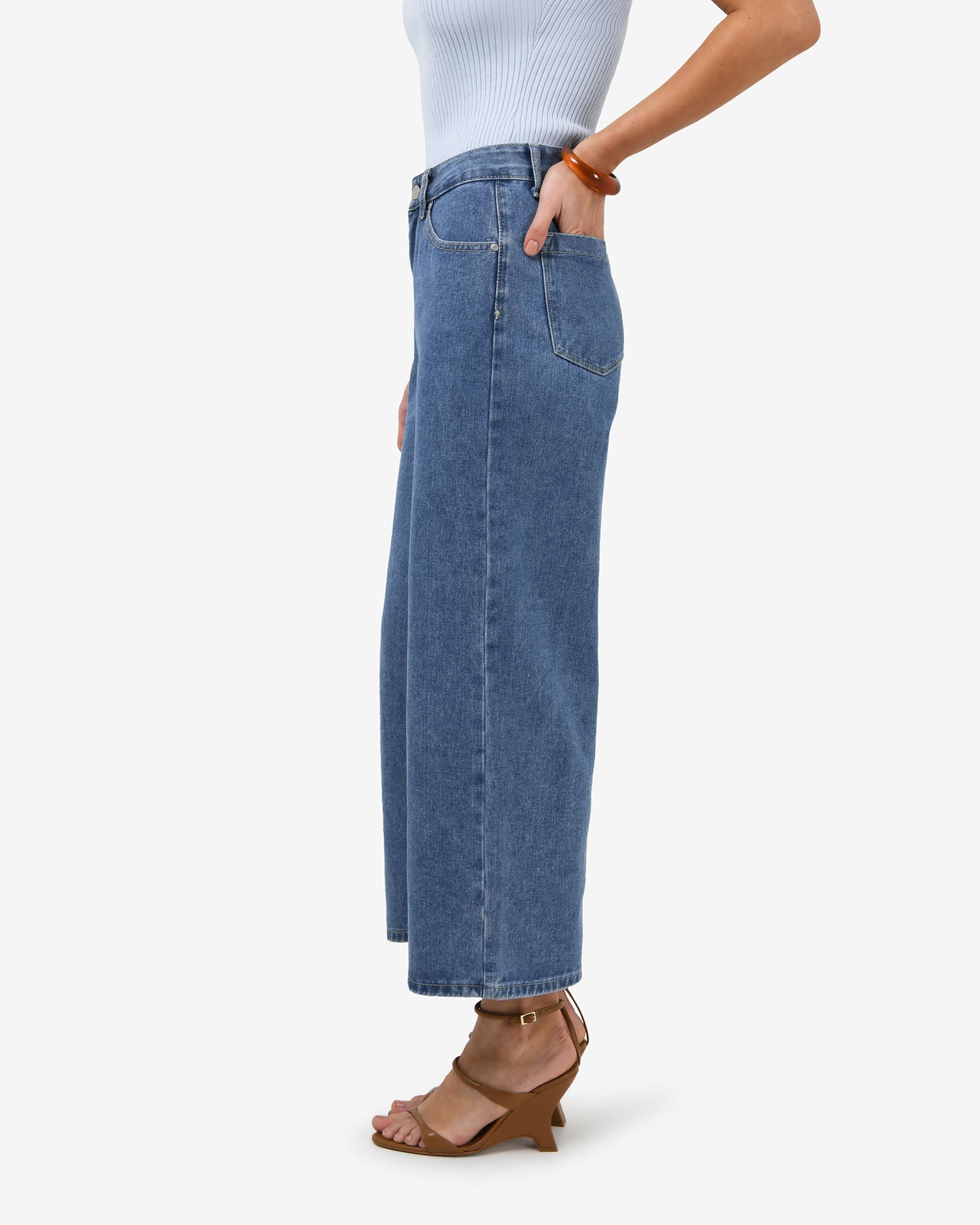 Windsor Cropped Wide Leg Jeans