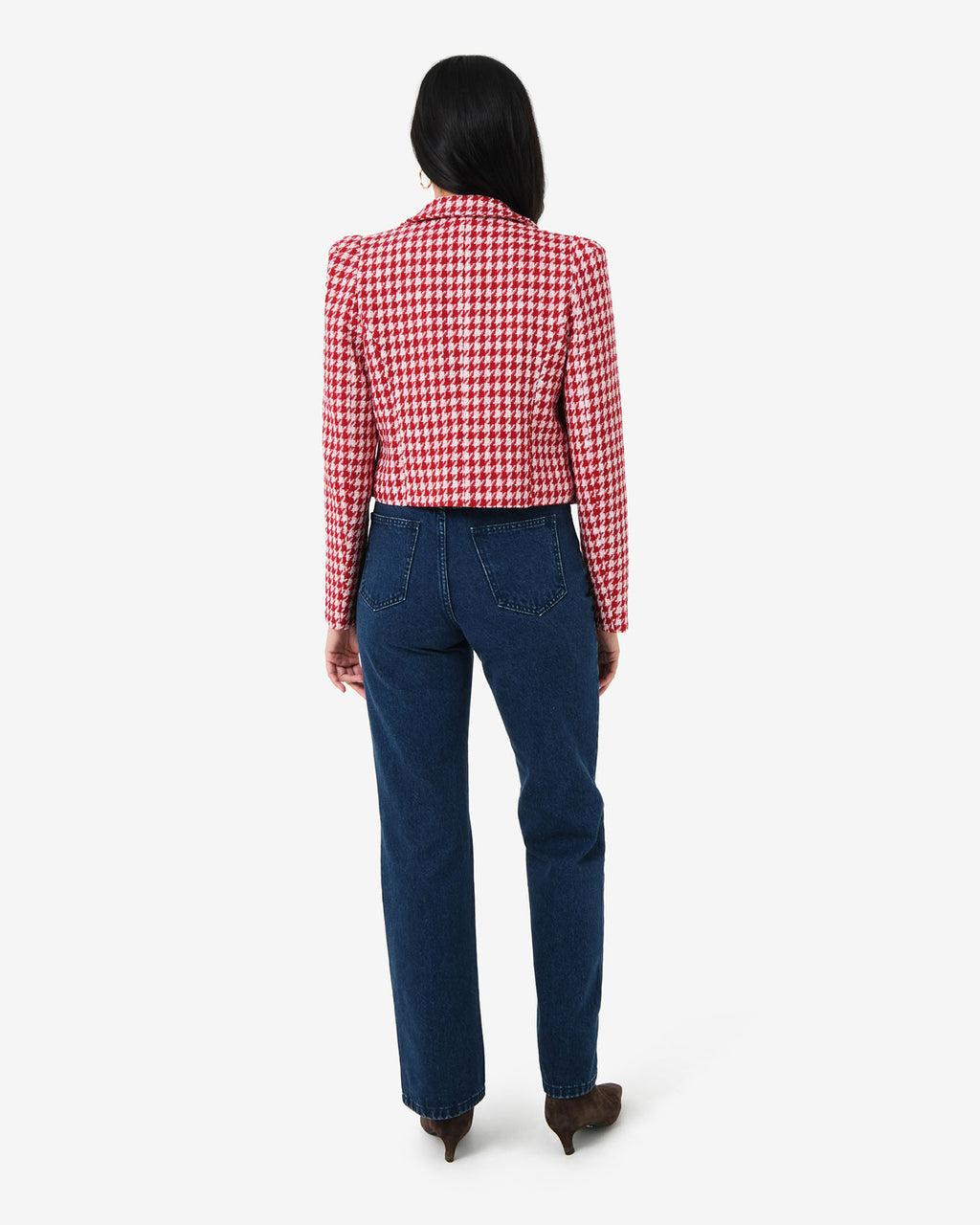 Bennet Houndstooth Crop Blazer