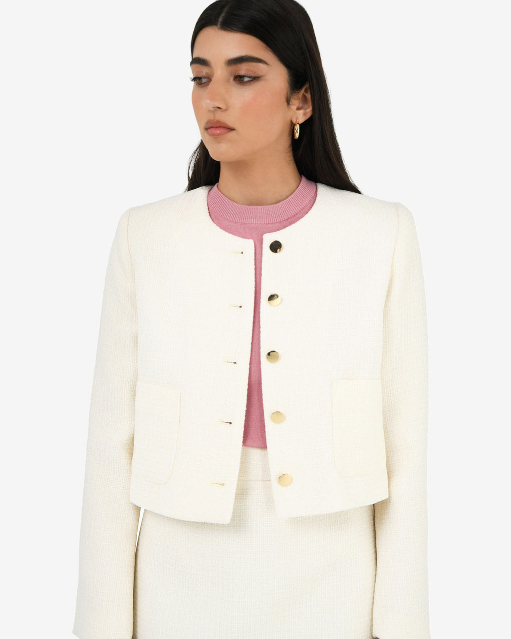 Cynthia Crop Tweed Jacket