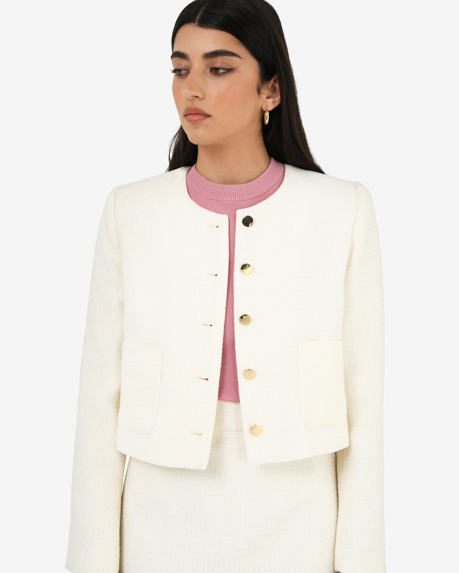 Cynthia Crop Tweed Jacket