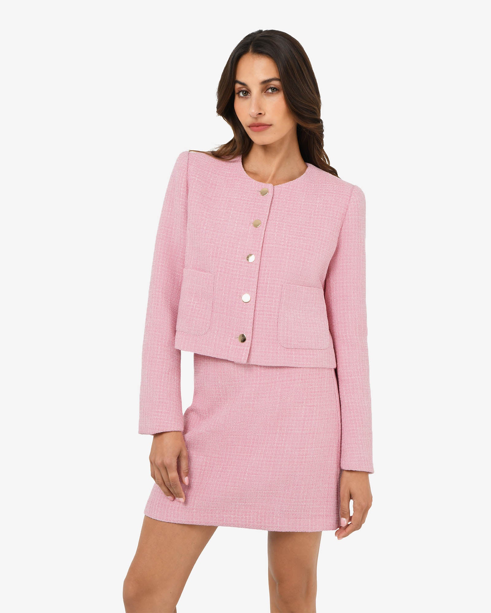 Cynthia Crop Tweed Jacket