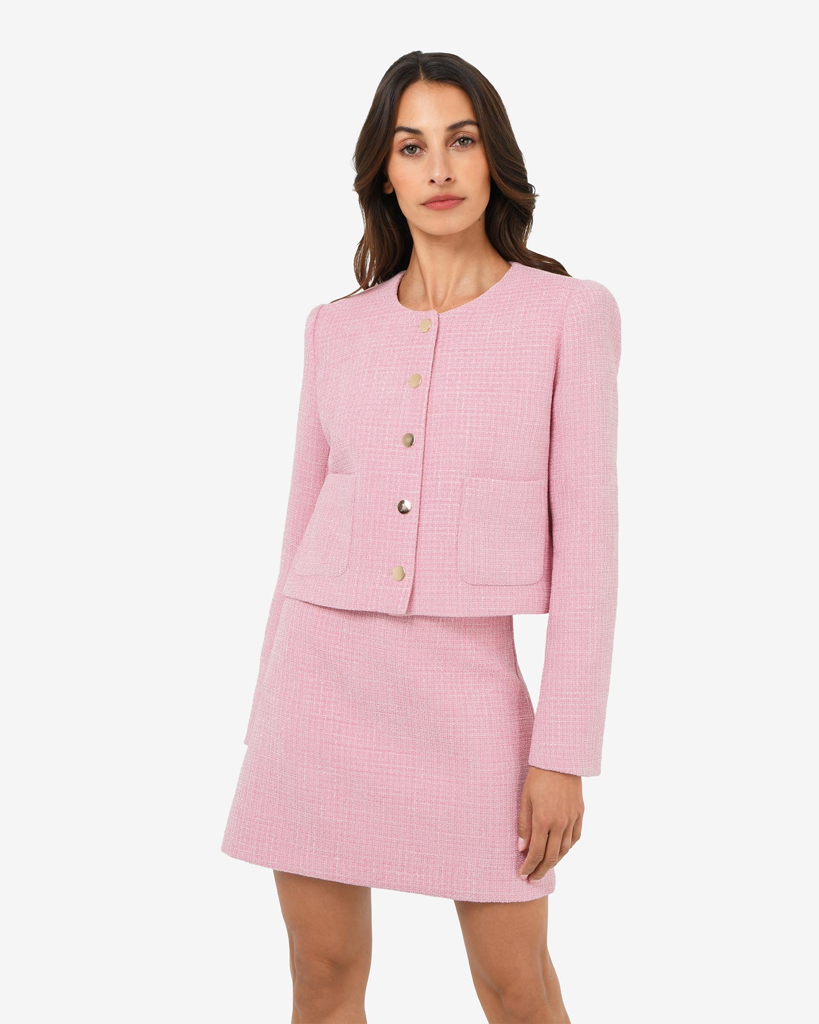Cynthia Crop Tweed Jacket