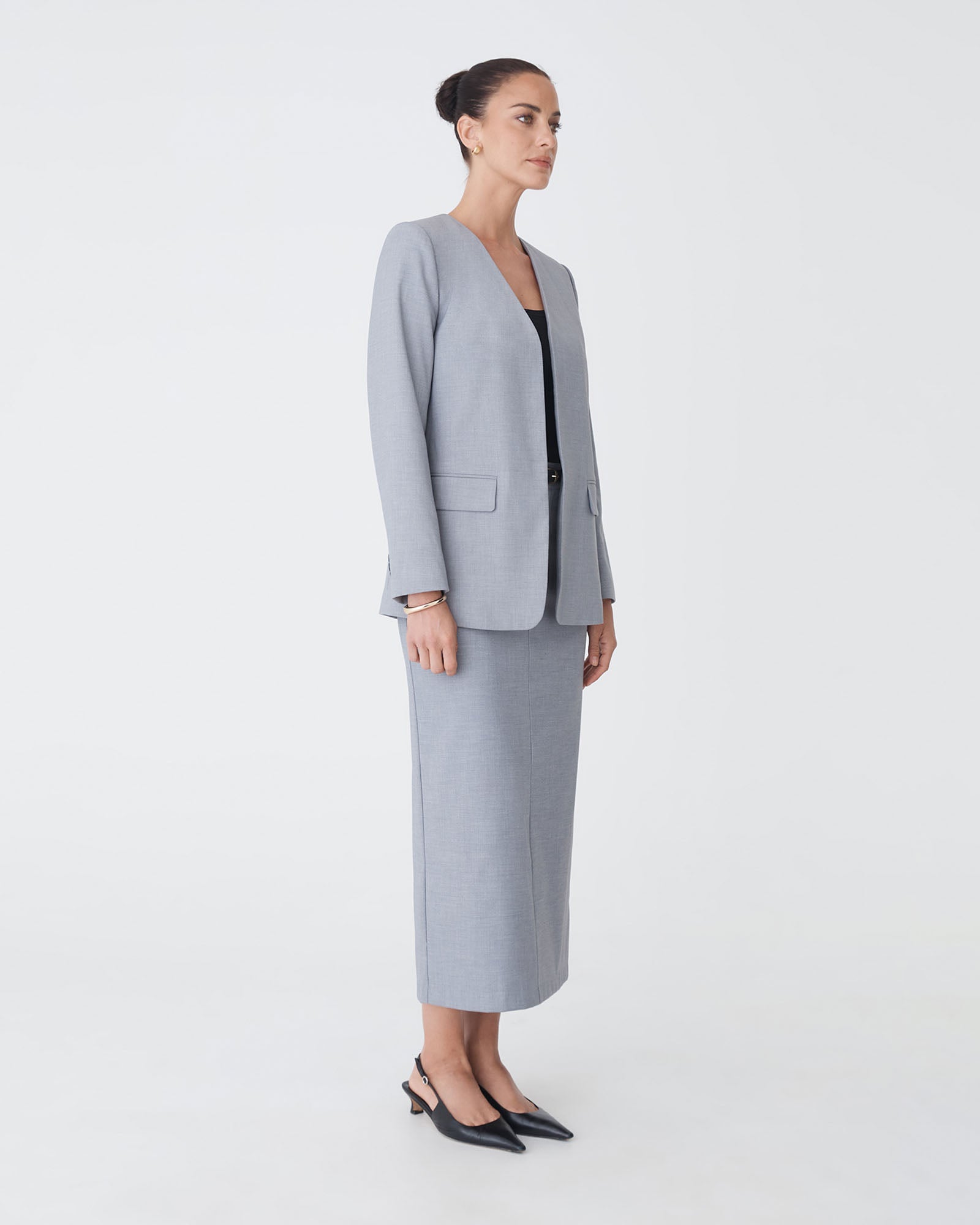 Aaria Collarless Blazer