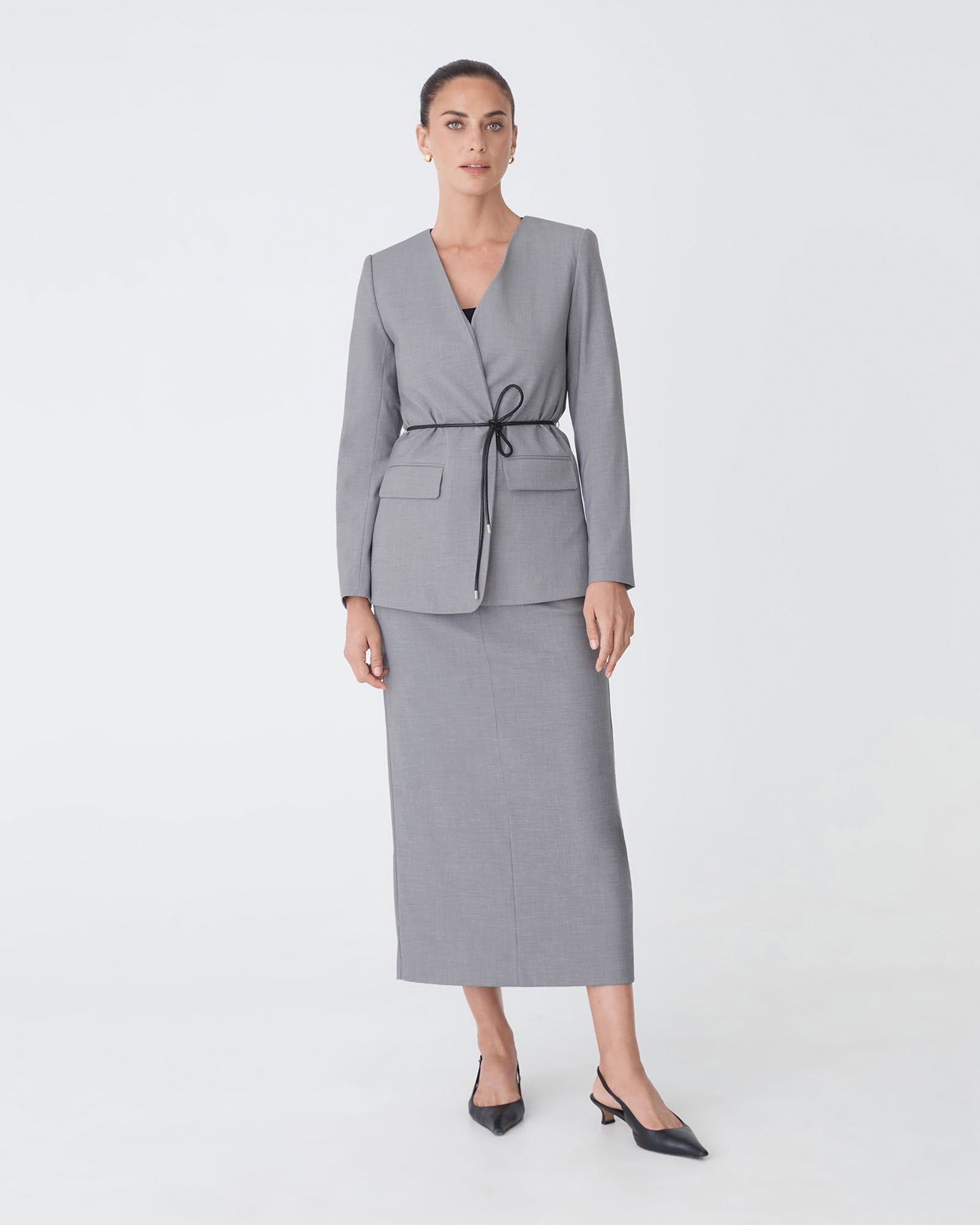 Aaria Collarless Blazer