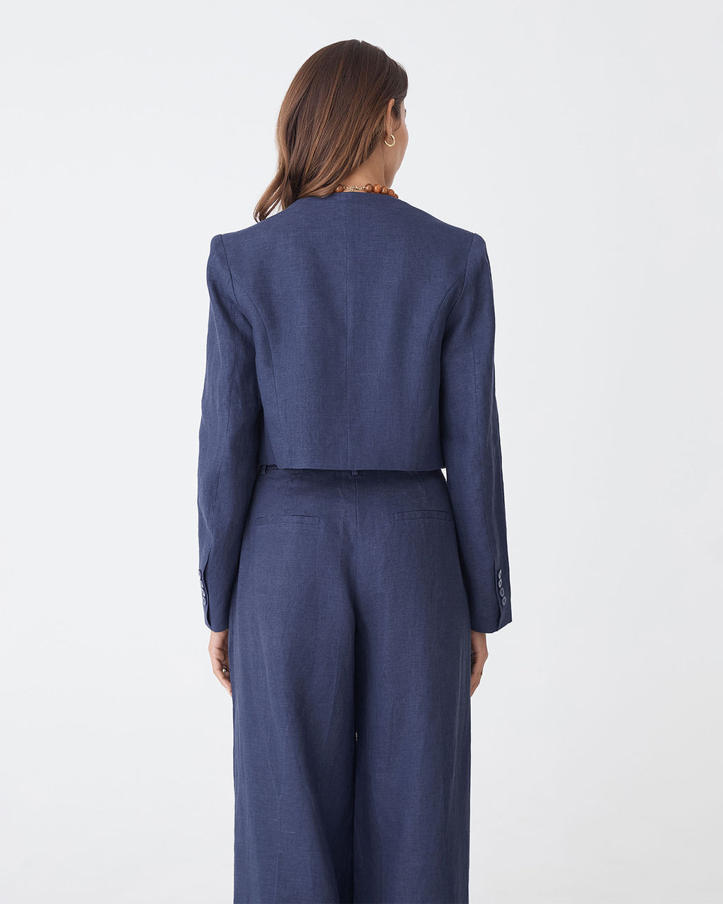 Ami Cropped Linen Jacket