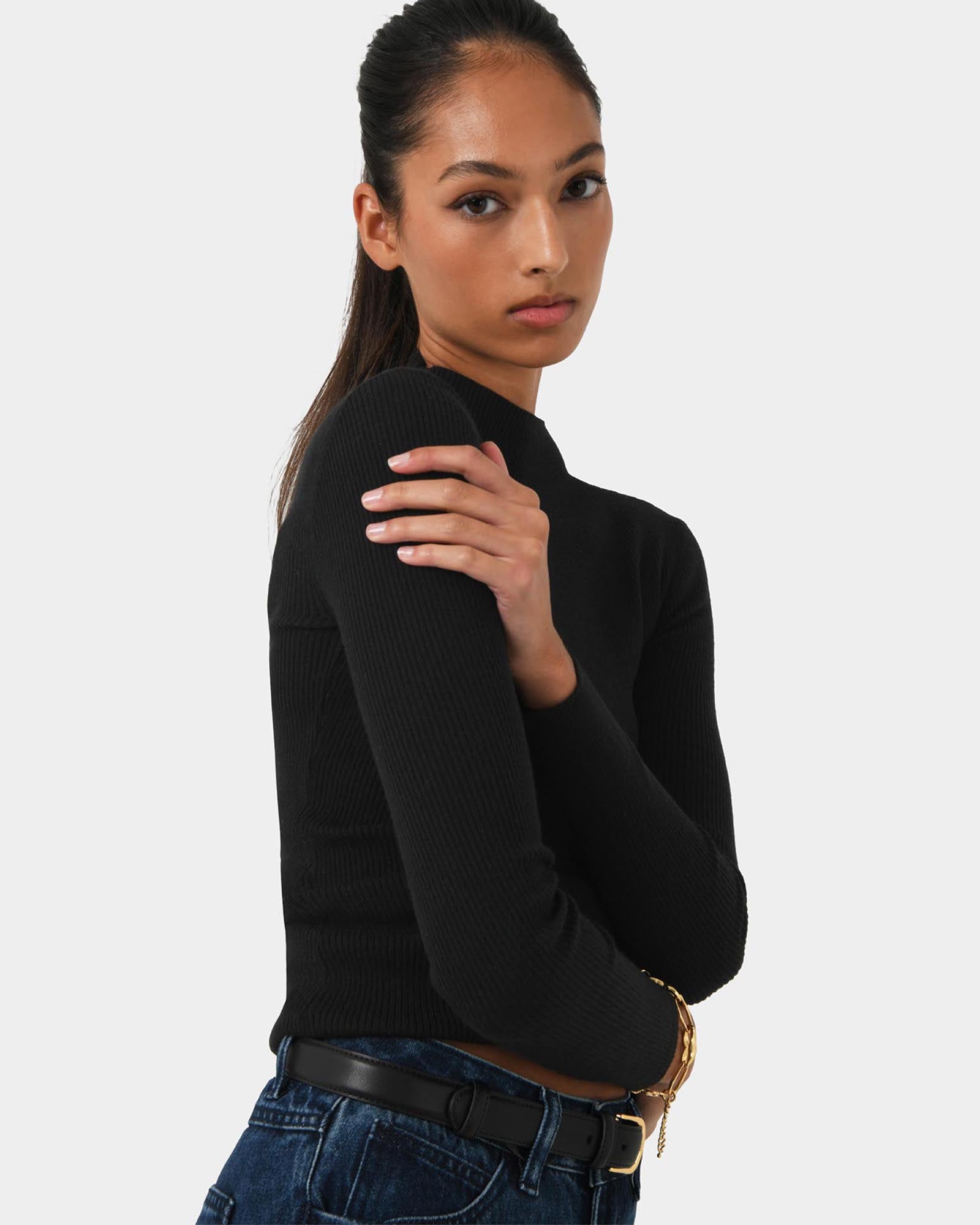 Avelyn Mock Neck Knit