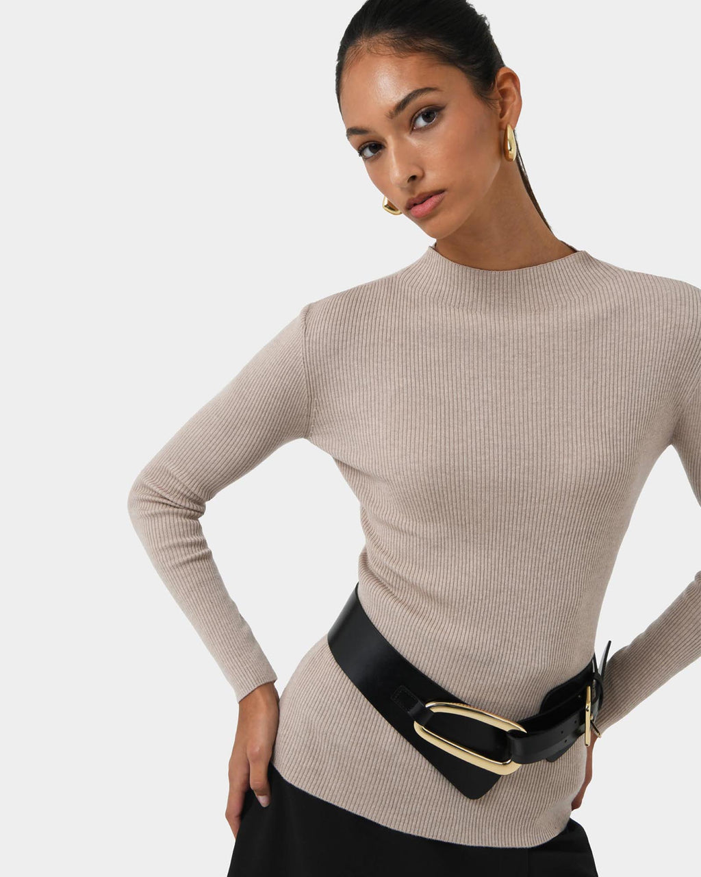 Avelyn Mock Neck Knit