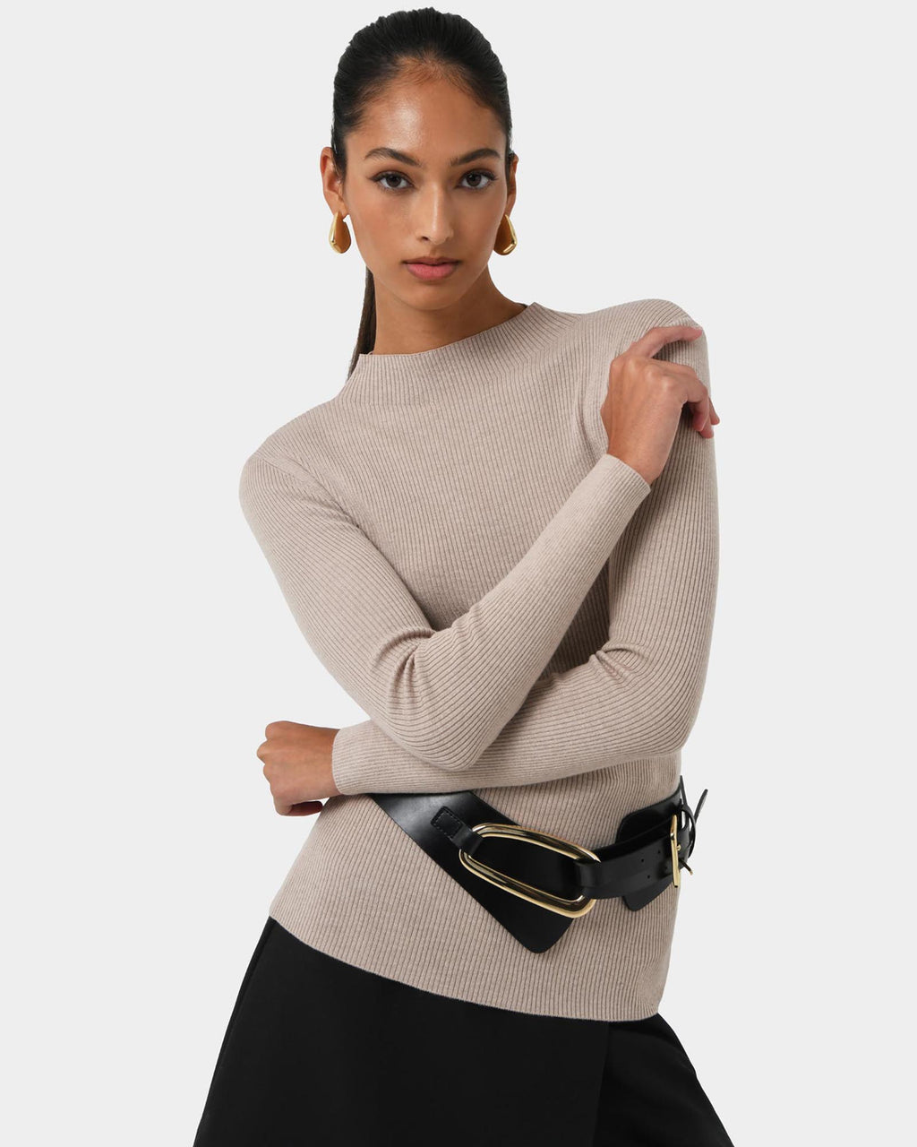Avelyn Mock Neck Knit