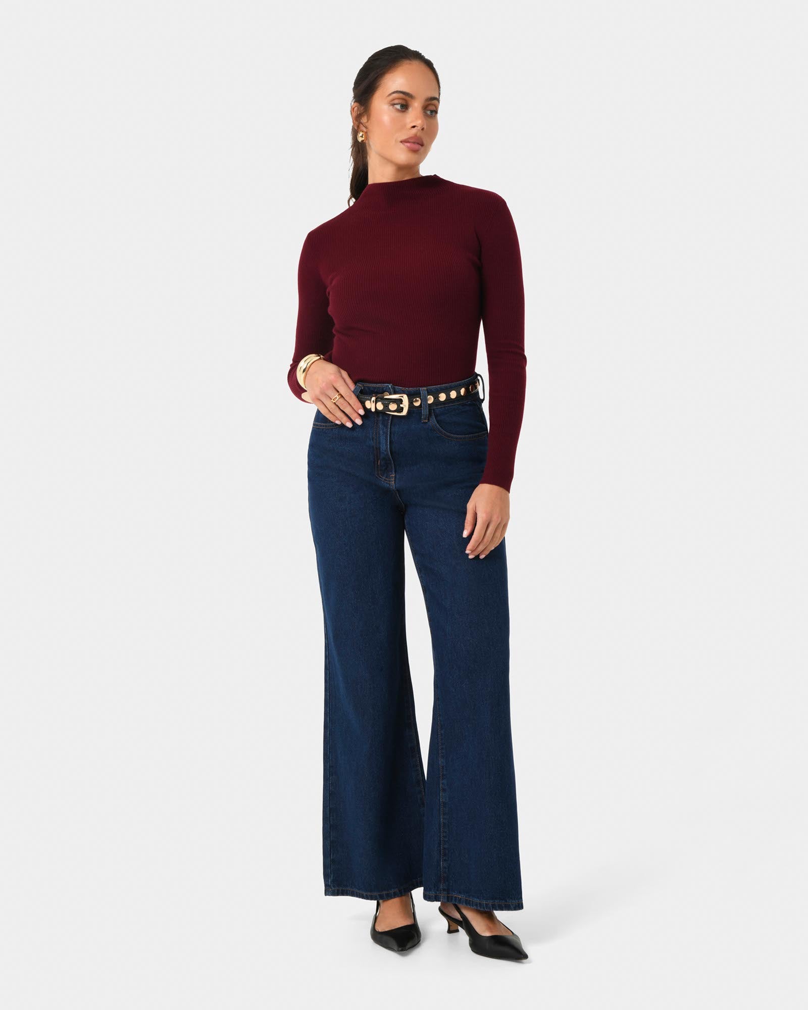 Avelyn Mock Neck Knit