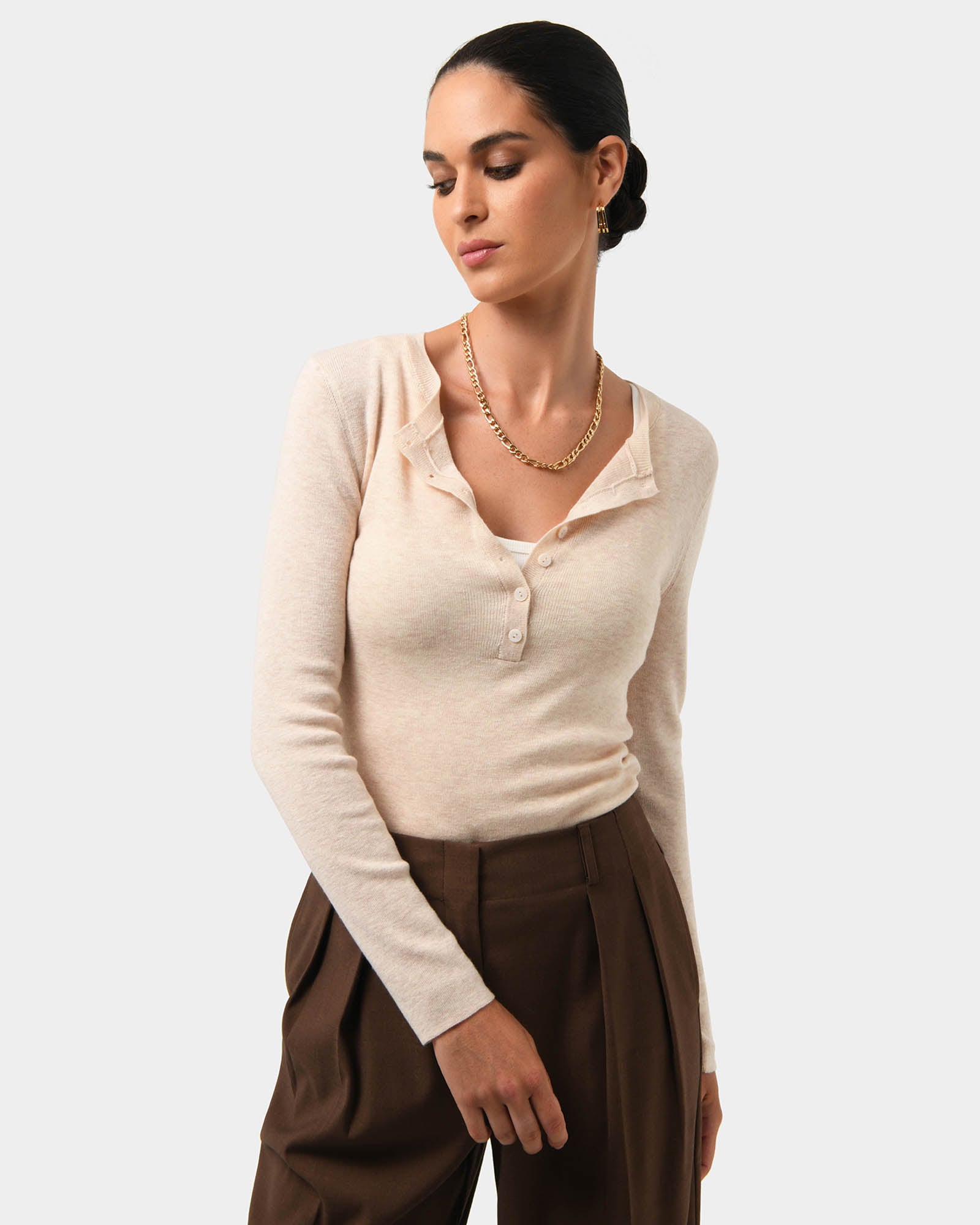 Henley Button Up Knit
