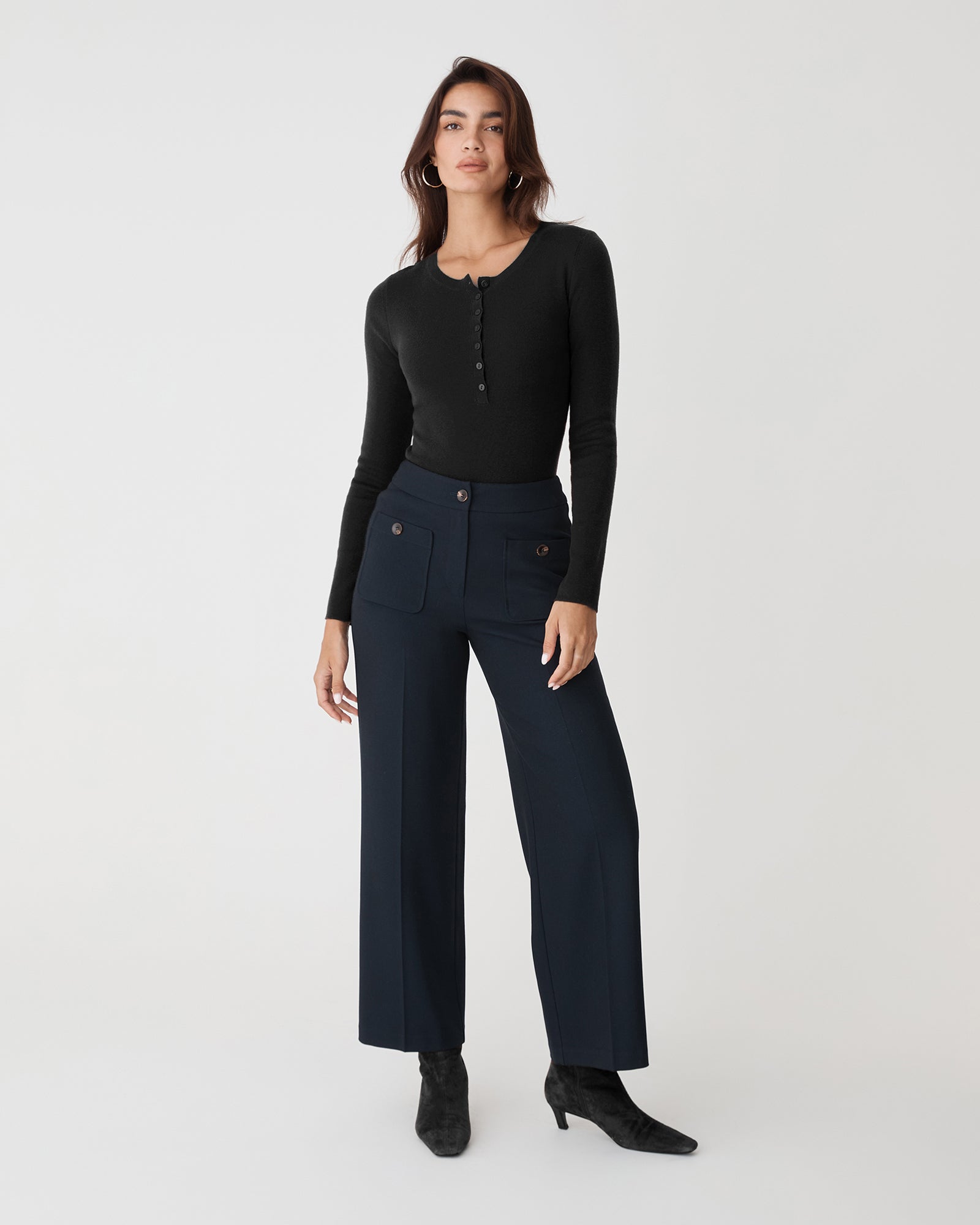 Henley Button Up Knit