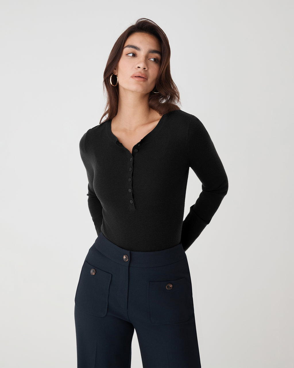 Henley Button Up Knit