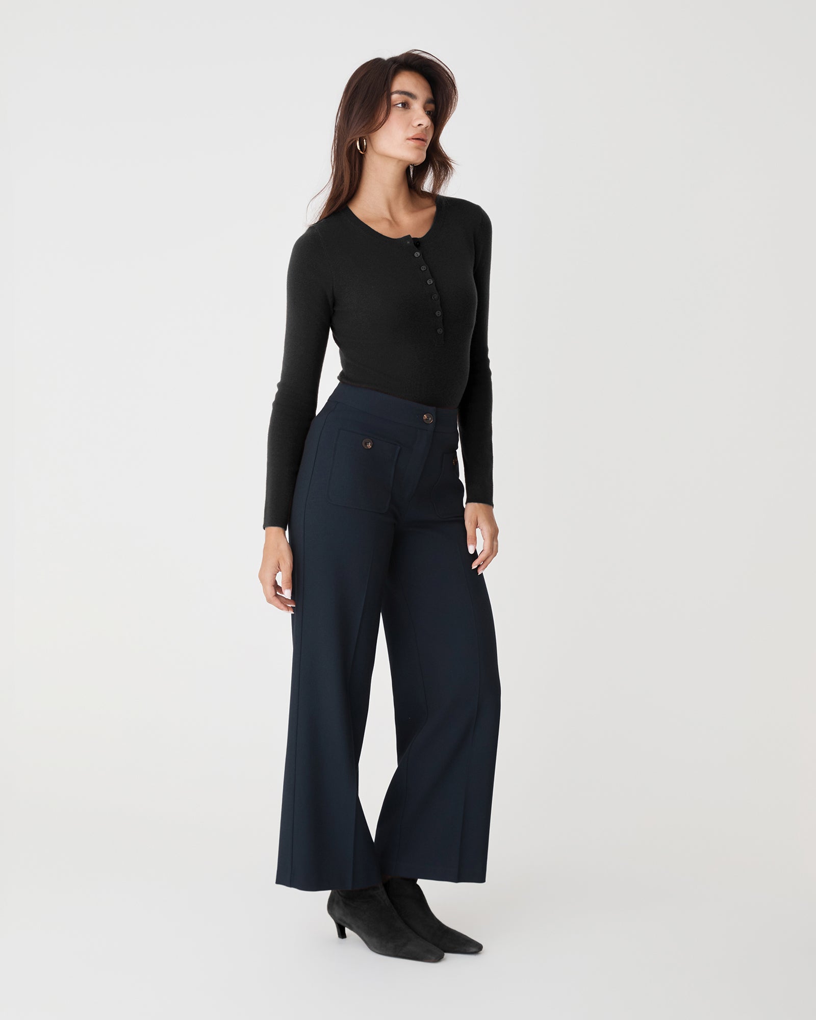 Henley Button Up Knit