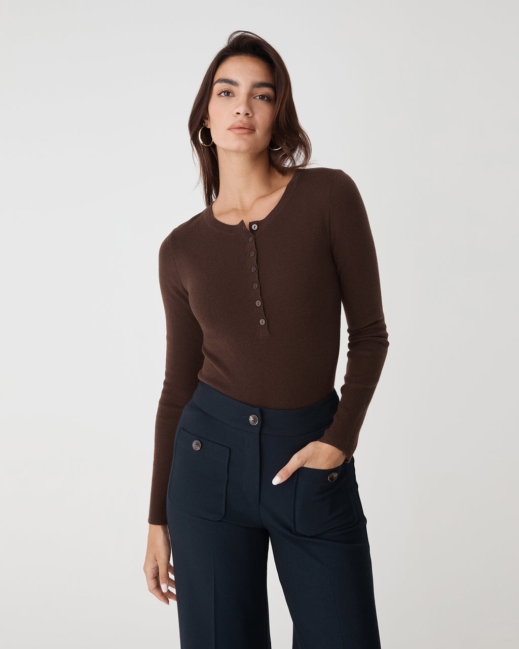Henley Button Up Knit