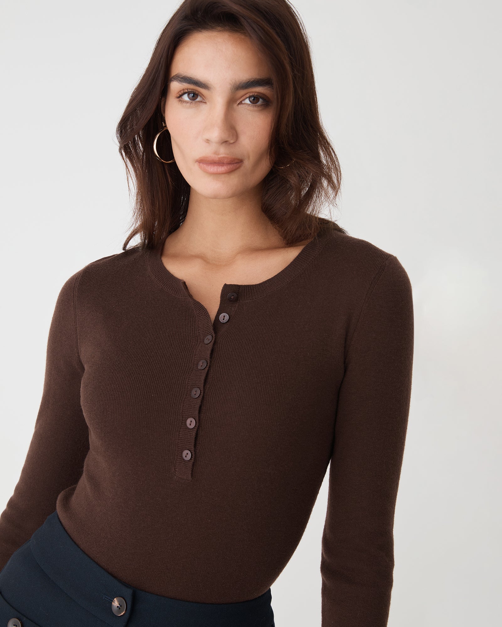 Henley Button Up Knit