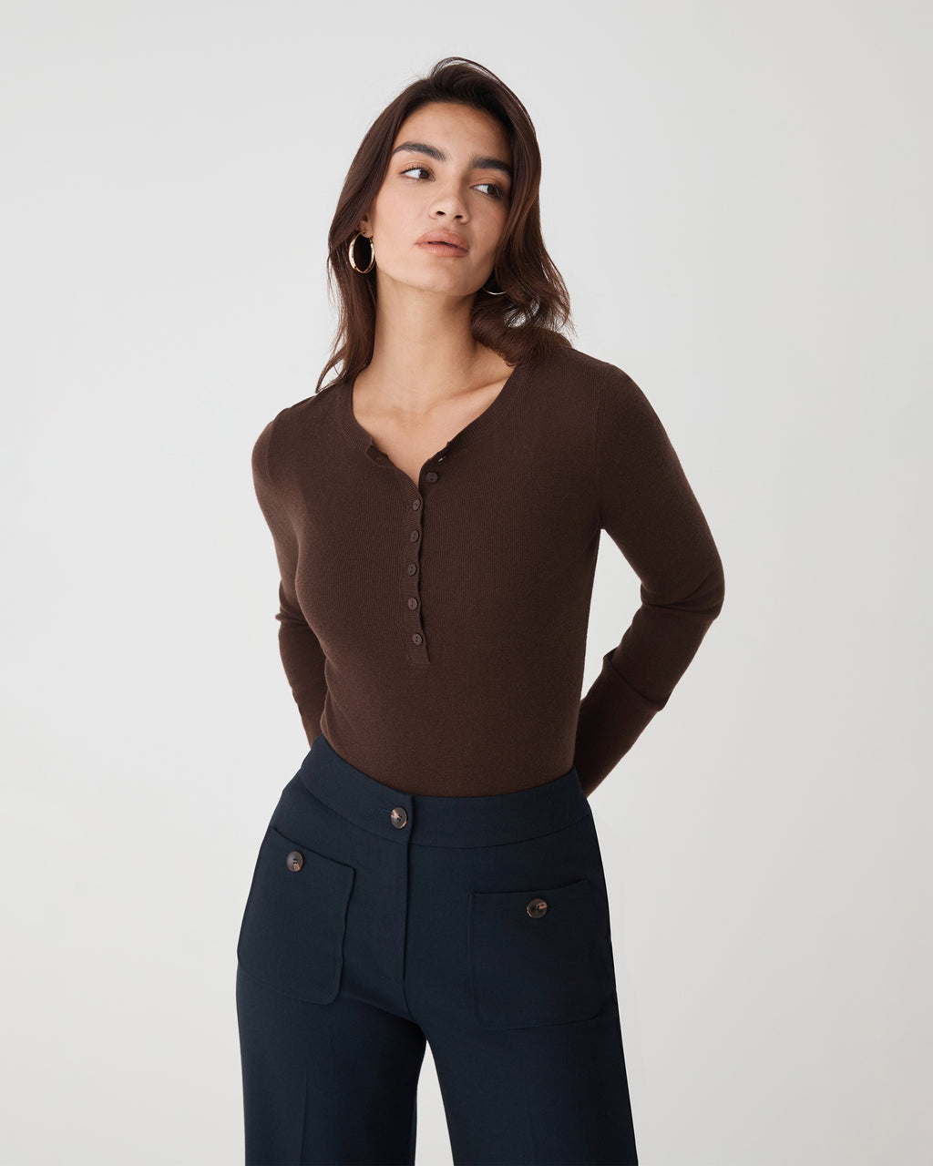 Henley Button Up Knit