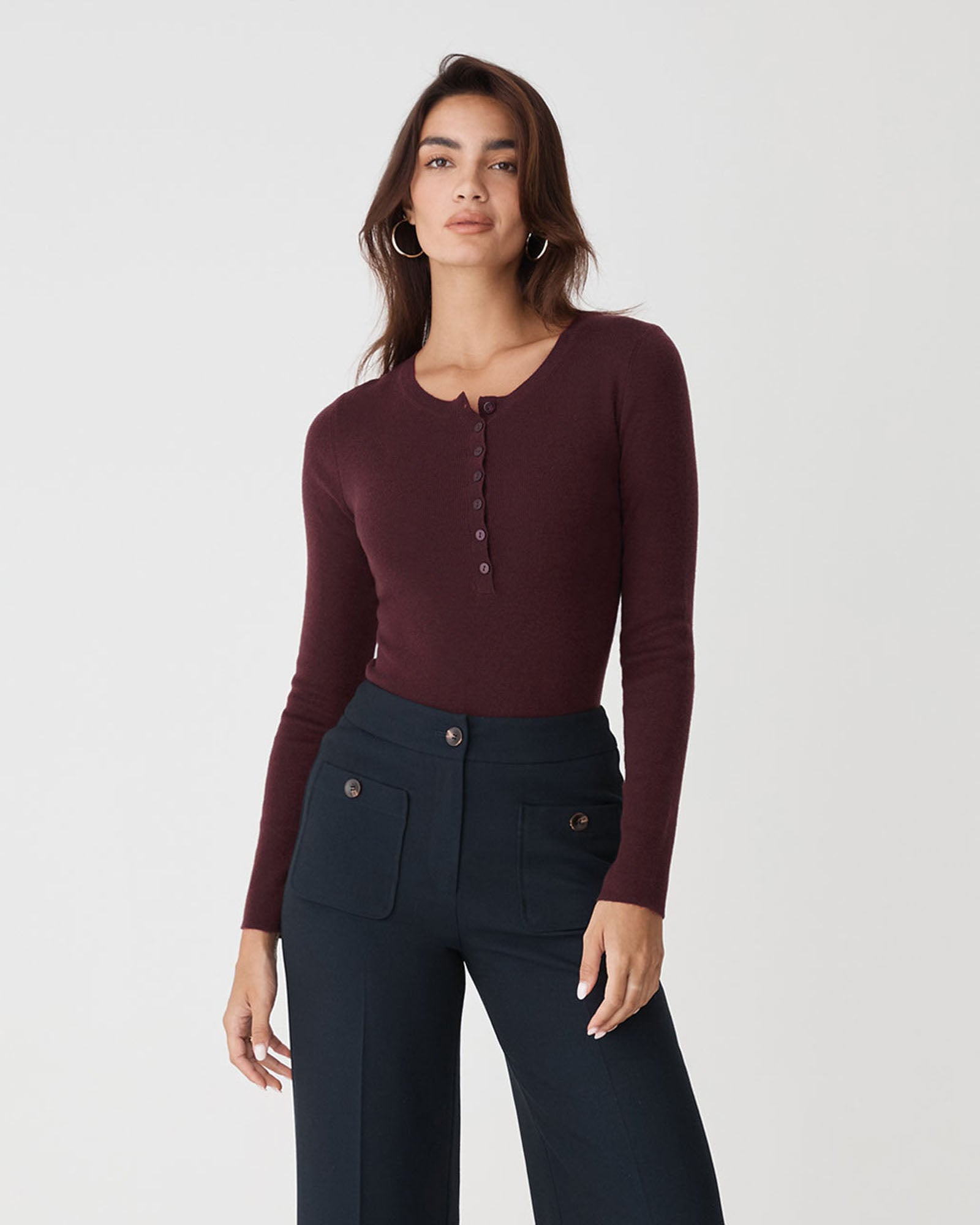 Henley Button Up Knit
