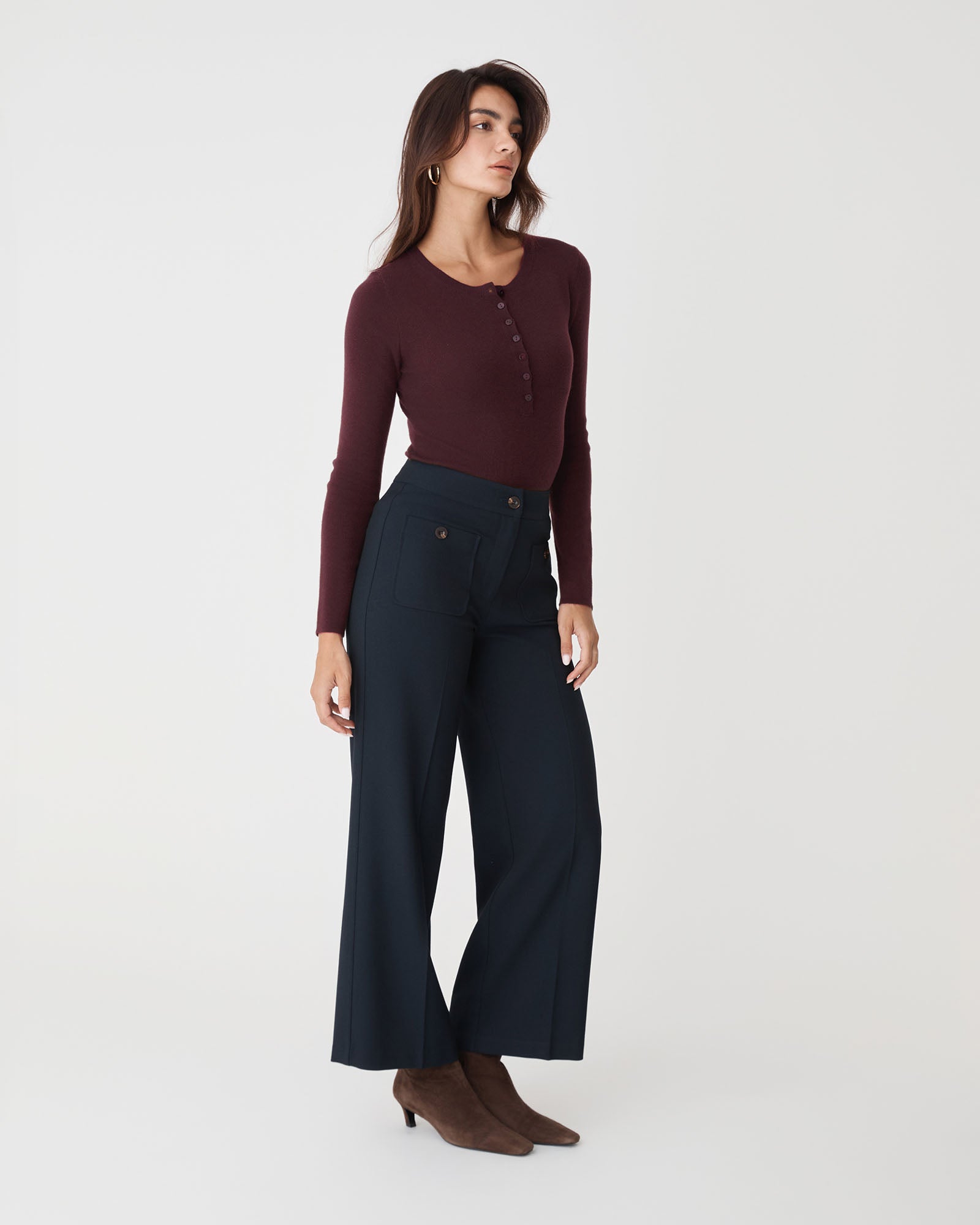 Henley Button Up Knit