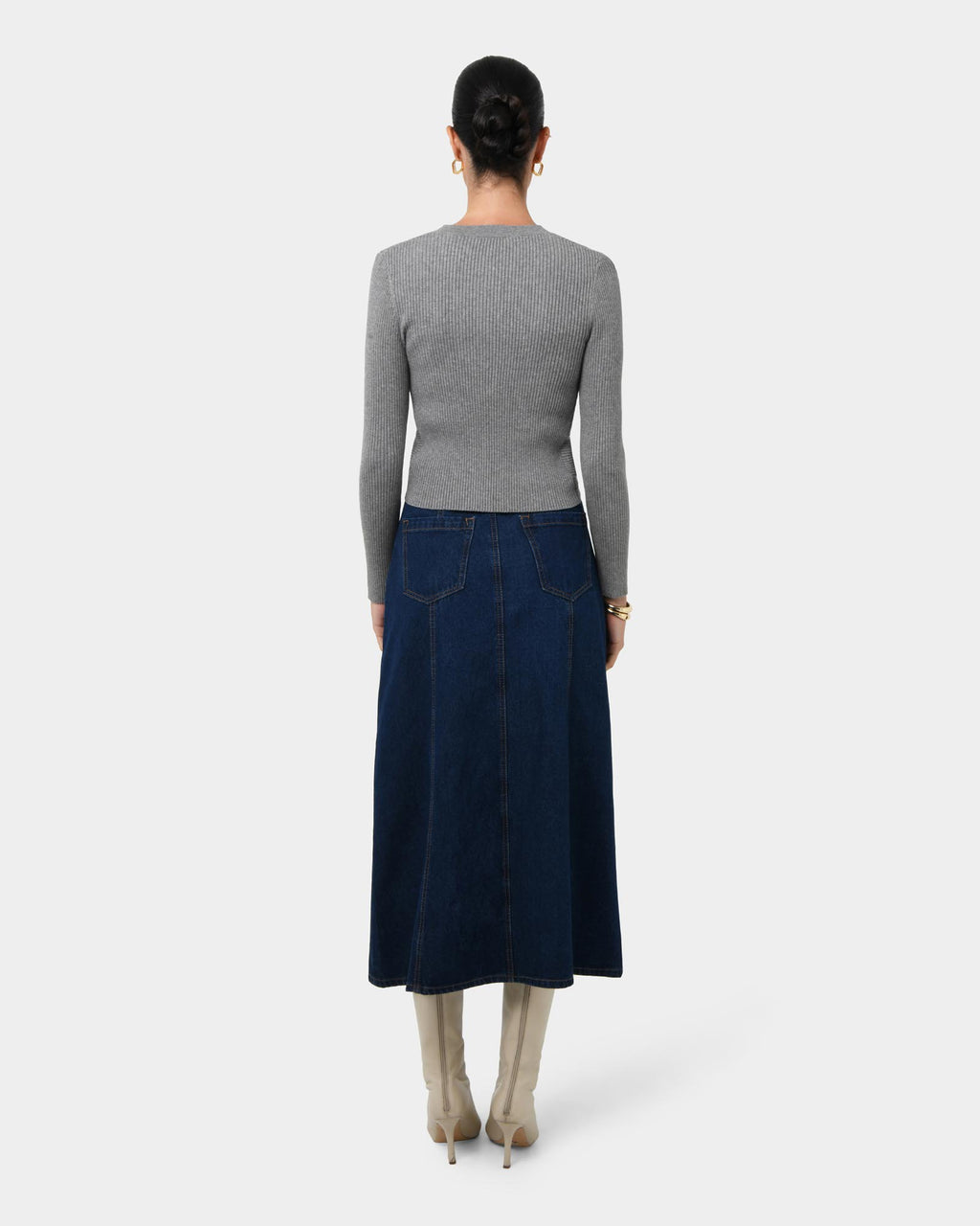 Abaya Button Crop Knit