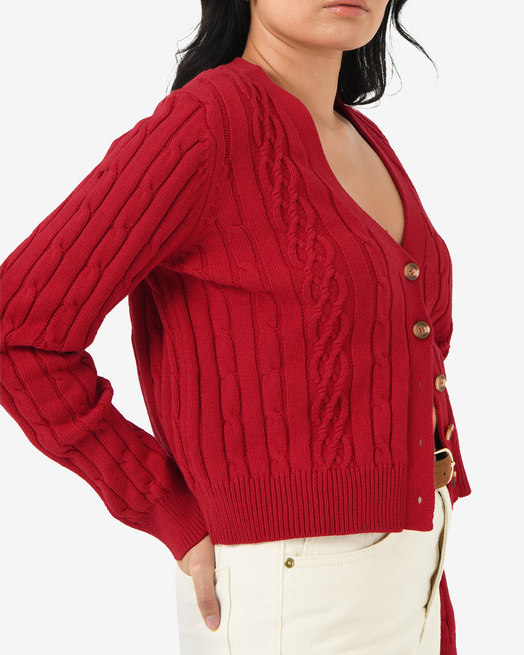 Rhodes Cable Knit Cardigan