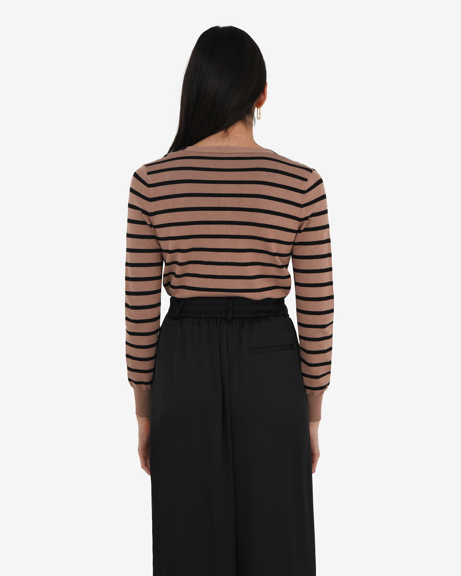 Arabell V-neck Stripe Cardigan