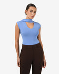 Isadora V-Neck Scarf Knit Top