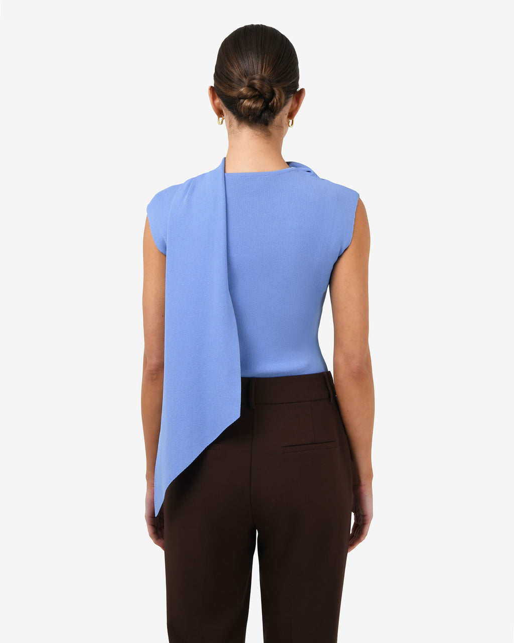 Isadora V-Neck Scarf Knit Top