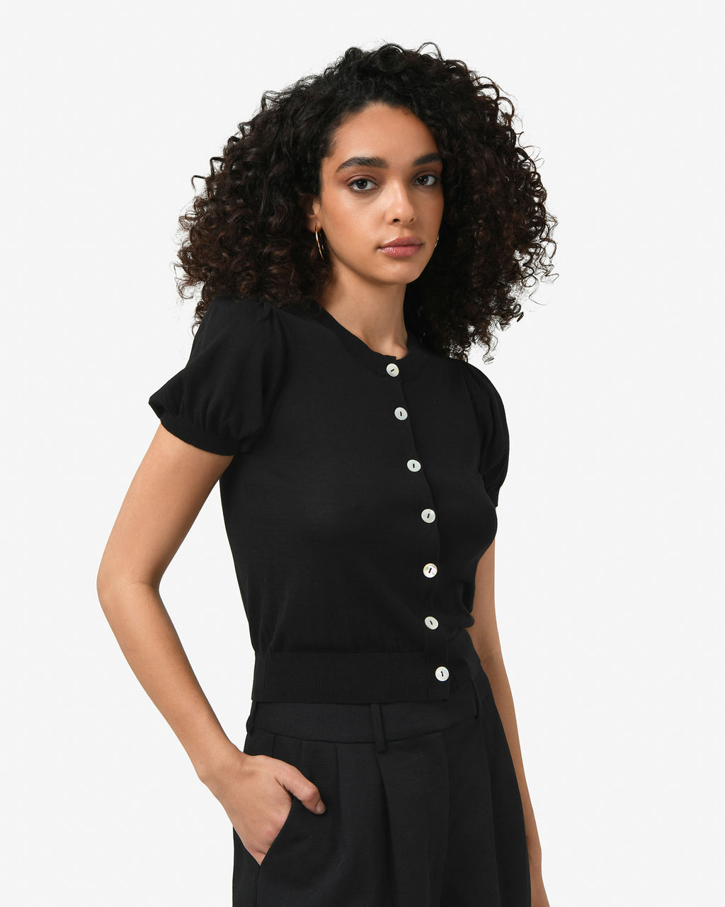 Cindy Puff Sleeve Cardigan