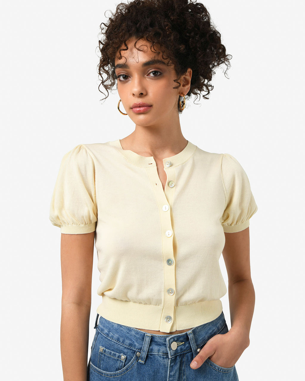 Cindy Puff Sleeve Cardigan