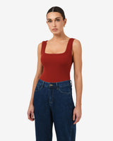 Ella Square Neck Rib Knit